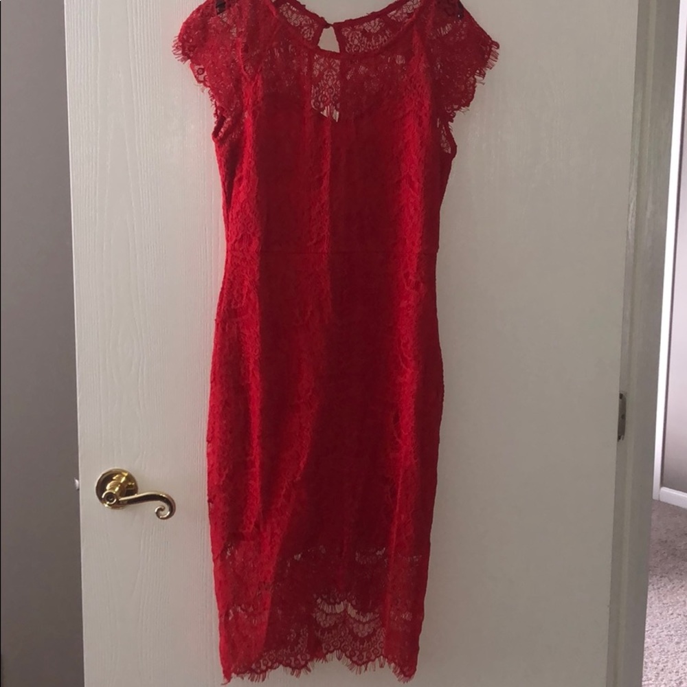 Red cocktail dress
